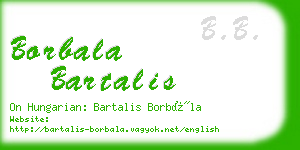 borbala bartalis business card